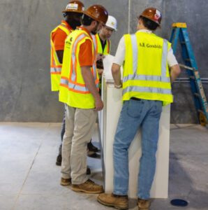 Team working together on site